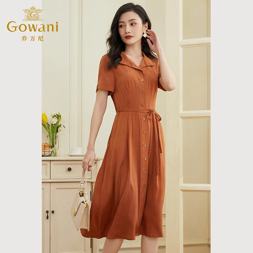 乔万尼真丝连衣裙新款夏季桑蚕丝收腰裙子EF2E370 商品图2