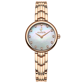 【ROROLOVE】邂逅Enchanted系列 天然钻石七彩光时尚手表女轻奢简约腕表女表礼物（12颗、25mm）