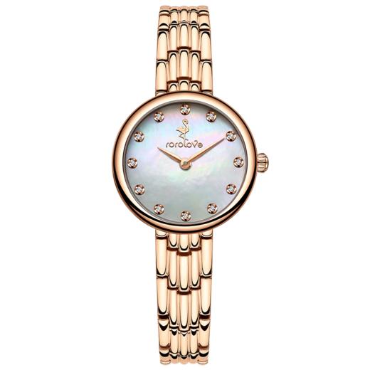 【ROROLOVE】邂逅Enchanted系列 天然钻石七彩光时尚手表女轻奢简约腕表女表礼物（12颗、25mm） 商品图0