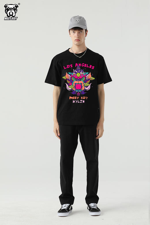 MEET ROY 麒麟祥云45#配色印花短袖T恤01MR1400 商品图2