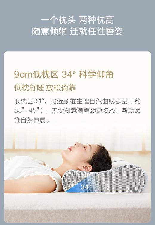 8H-H1Pro 慢回弹太空记忆绵枕 商品图3