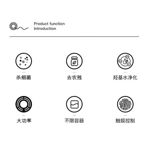 洗菜机果蔬清洗解毒机去农残肉类杀菌消毒食材净化机HJ-F701L白色 商品图3