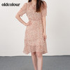 oldcolour21夏法式修身高腰显瘦减龄碎花连衣裙N23101107 商品缩略图1