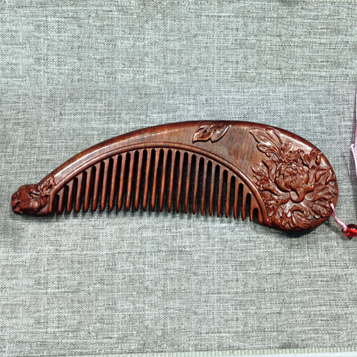 紫檀梳°牡丹 商品图0