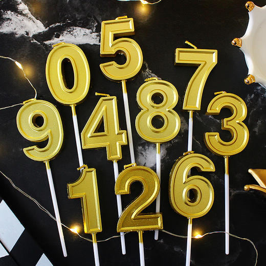 土豪金数字蜡烛 商品图0