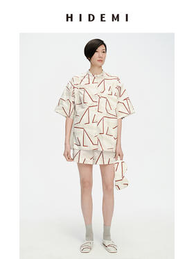 HIDEMI 家居系列都市几何印花睡衣套装