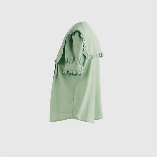 法式娃娃领木耳边甜美衬衣 商品图2