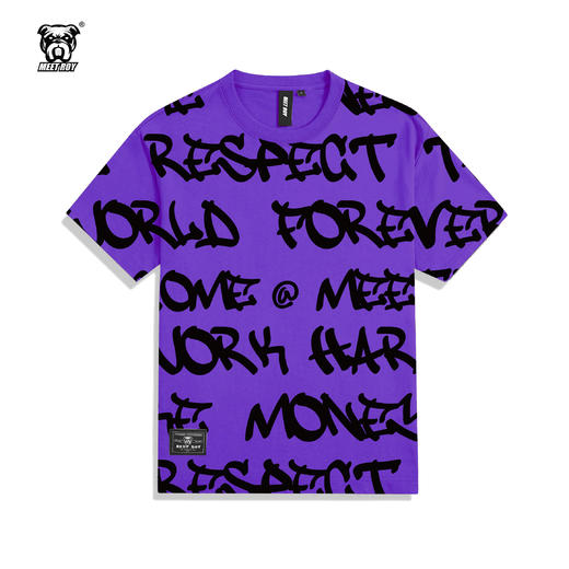 MEET ROY满印励志文字印花T恤01MR1415 商品图0