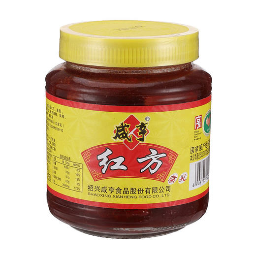 咸亨牌红方腐乳500g/瓶 商品图0