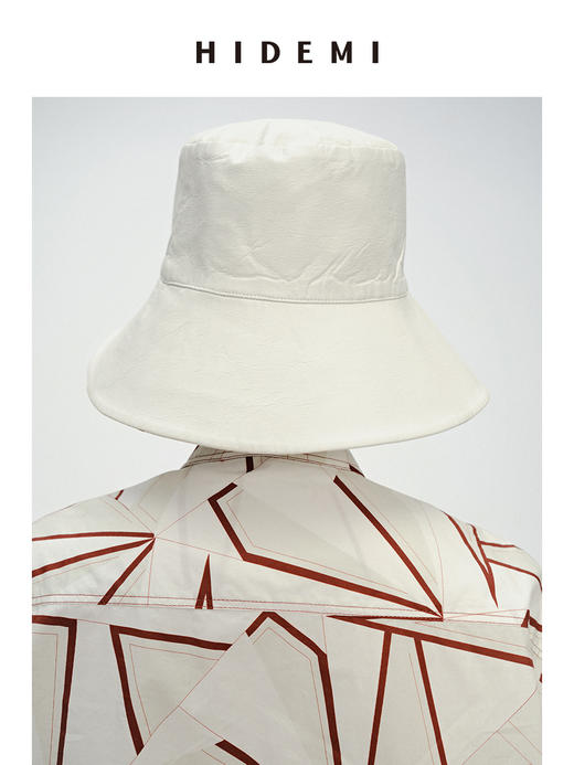 HIDEMI 家居系列都市几何印花拼皮双面渔夫帽 商品图5