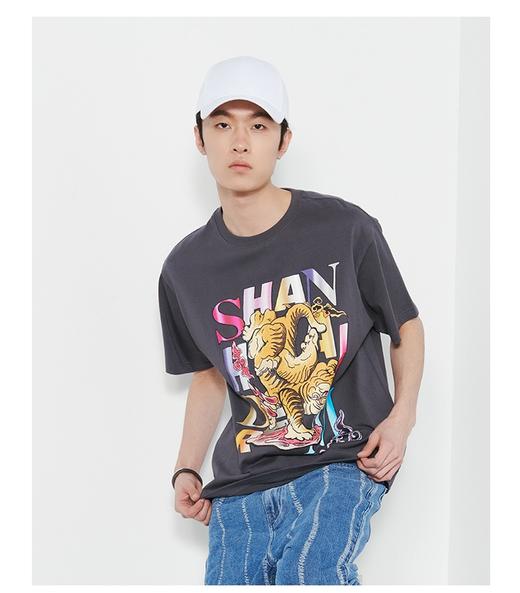 坚持我的  夏季男士T恤短袖宽松半袖潮流个性短袖 221103019 商品图3