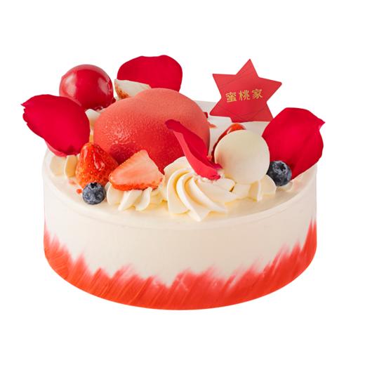 MOMOKO蜜桃家绯霞玫瑰生日蛋糕慕斯成都同城配送情人节订婚蛋糕 商品图5