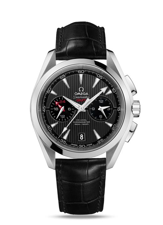 OMEGA 欧米茄 海马系列男士43毫米同轴GMT计时腕表 ，精钢表壳搭配皮表带 231.13.43.52.06.001 商品图0