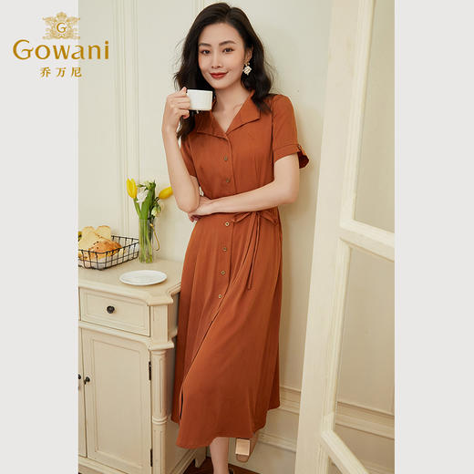 乔万尼真丝连衣裙新款夏季桑蚕丝收腰裙子EF2E370 商品图1