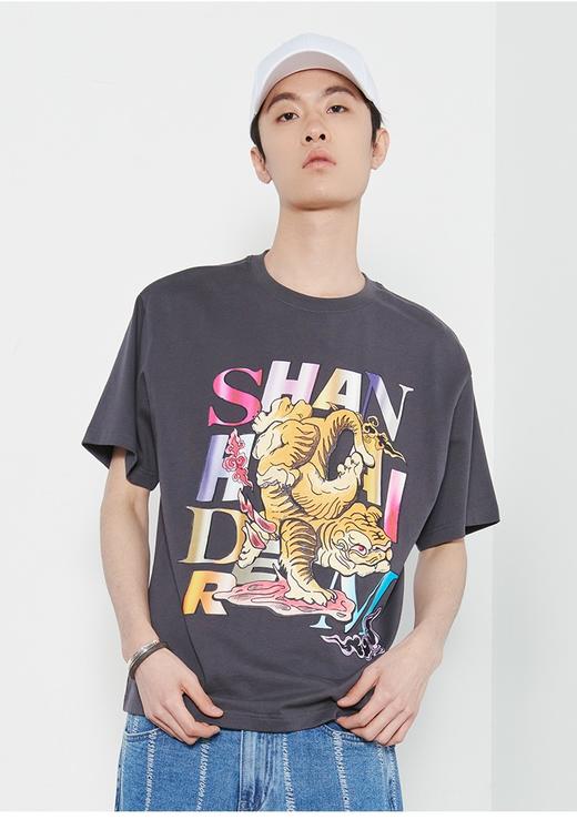 坚持我的  夏季男士T恤短袖宽松半袖潮流个性短袖 221103019 商品图0