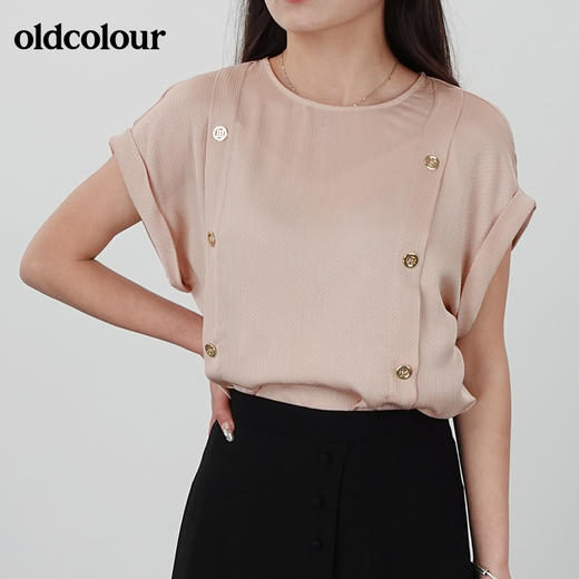 oldcolour夏季洋气宽松显瘦上衣气质小衫N23011308 商品图1
