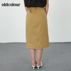 oldcolour21夏中长款高腰直筒气质开叉包臀裙通勤N23062304 商品缩略图3