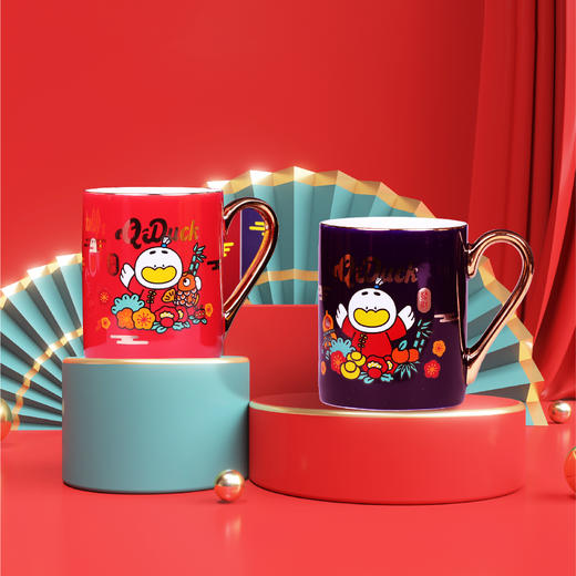 萌宝鸭国潮杯（烫金款） 商品图0