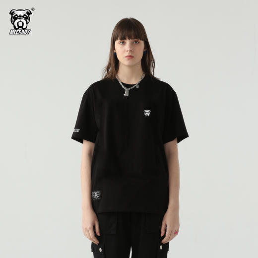 MEET ROY logo主题 狗头刺绣T恤01MR1397 商品图0