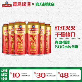 青岛啤酒 禧罐500ml*6罐/箱