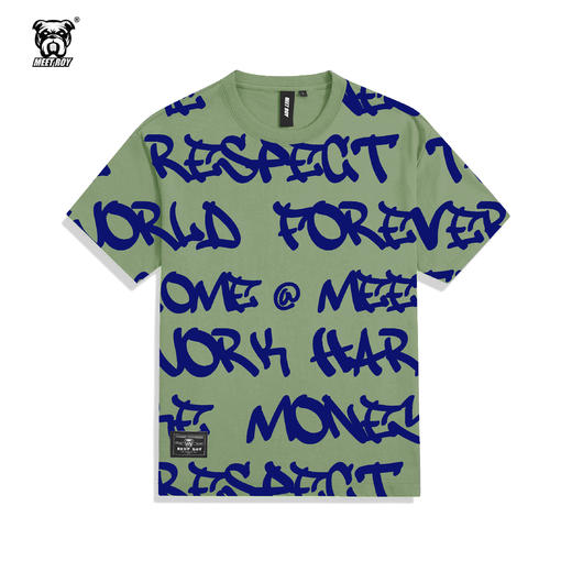 MEET ROY满印励志文字印花T恤01MR1414 商品图0