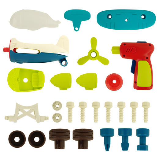 B.toys比乐组装飞机儿童过家家玩具电钻拧螺丝螺母拆装益智diy 商品图1