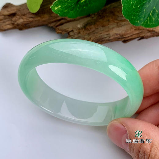 派瑞翡翠 翡翠手镯 糯种 飘花 商品图1