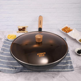 康巴赫炒锅精铸铁锅炒菜锅电磁炉煤气灶通用无涂层铁锅CZH32A1