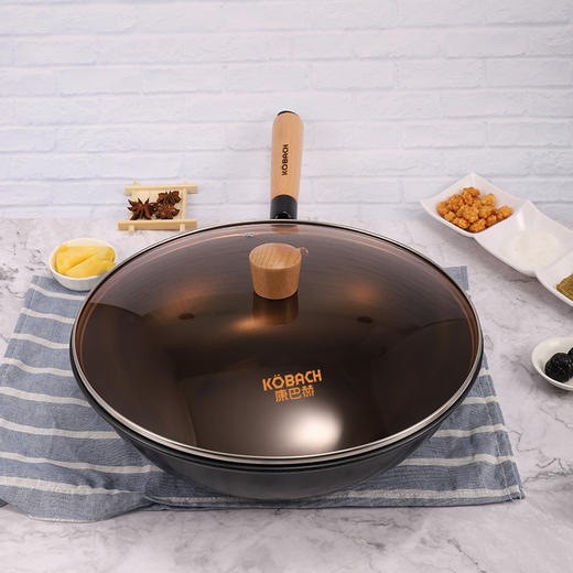 康巴赫炒锅精铸铁锅炒菜锅电磁炉煤气灶通用无涂层铁锅CZH32A1 商品图0