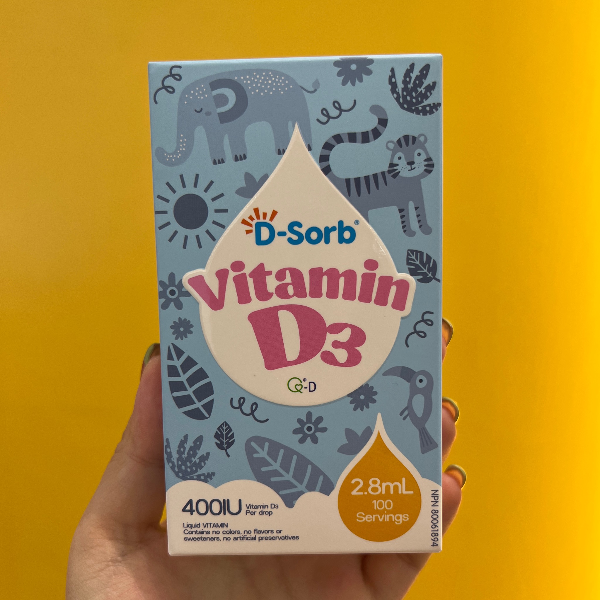 加拿大滴适宝维生素D3  400IU 38532