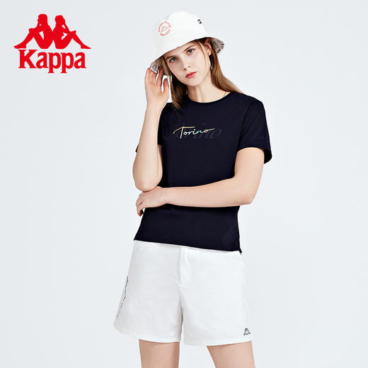 Kappa卡帕短袖2022新款女运动T恤休闲字母印花半袖夏季K0C42TD22 商品图2