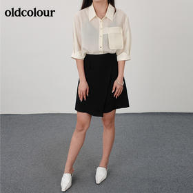 oldcolour21夏设计感小众显瘦复古通勤简约套装N23101314