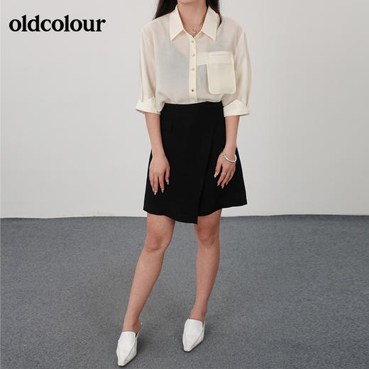 oldcolour21夏设计感小众显瘦复古通勤简约套装N23101314 商品图0