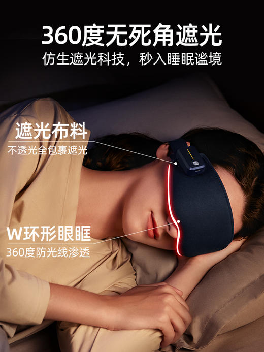 SKG眼部按摩器眼罩W3助睡眠热敷缓解疲劳遮光护眼仪送女友 商品图5