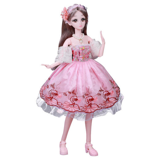 60厘米洋娃娃套装礼盒依甜芭比娃娃超大号女孩儿童玩具布婚纱公主 商品图4