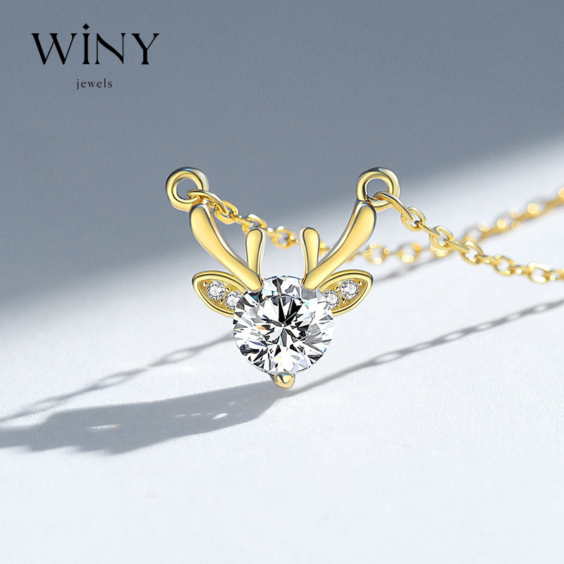 Winy925纯银一鹿生辉项链送女友闺蜜节日生日礼物