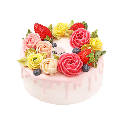 【爱的礼物】韩式裱花鲜果乳脂蛋糕 商品图3