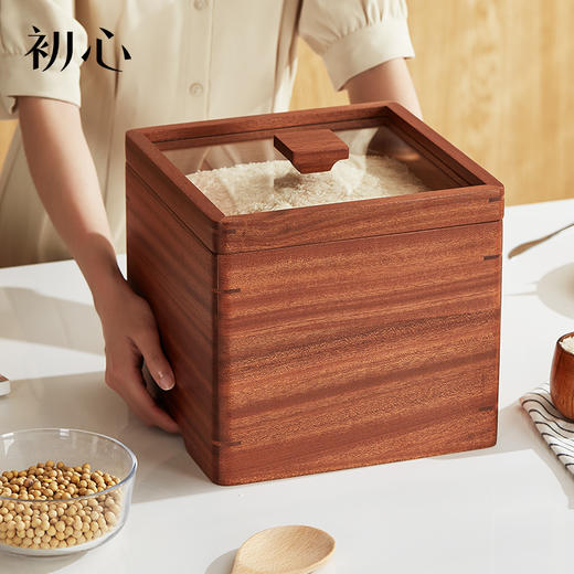 初心| 乌檀木实木米桶 5kg 商品图3