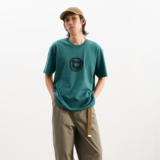 吃茶去chichaqu全棉T恤笑脸 不笑不足以为道 商品图2