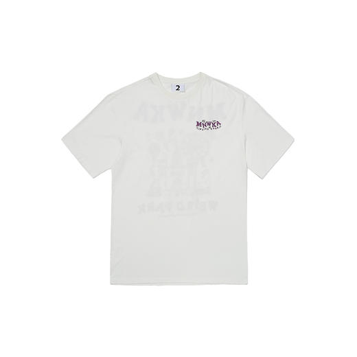 MISHKA大眼球潮牌2022春夏新品后背个性印花基础版圆领短袖T恤M21100059M 商品图3