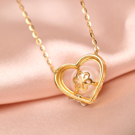 美裕 【甜蜜爱恋】银925淡水珍珠链坠 9-10mm白 105145 商品图3