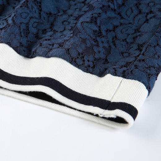 POLO领短袖蕾丝上衣宽松薄款夏装镂空遮肚雪纺衬衫 GYM-M0680 商品图4