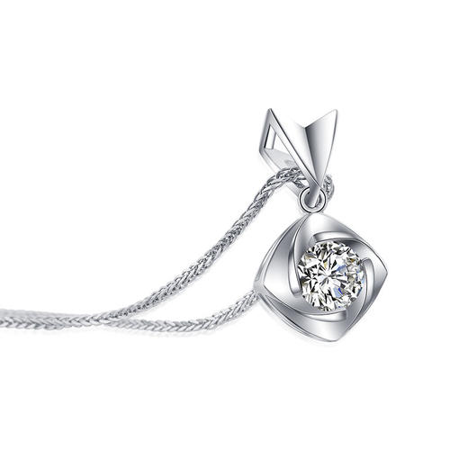 瑞恩玫瑰之约系列18K金钻石吊坠DRACPE006 商品图2