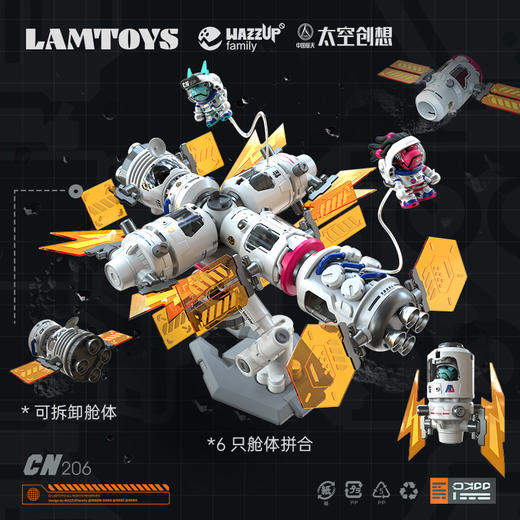 LAMTOYS 变色宇航员航天龙潮玩盲盒 商品图5