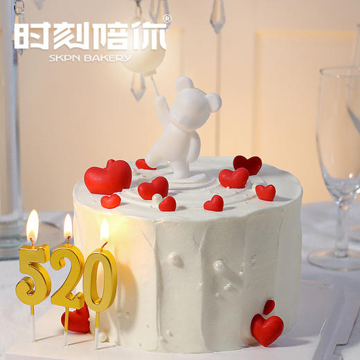 【520专属】告白小熊 发光气球动物奶油女神蛋糕 商品图4