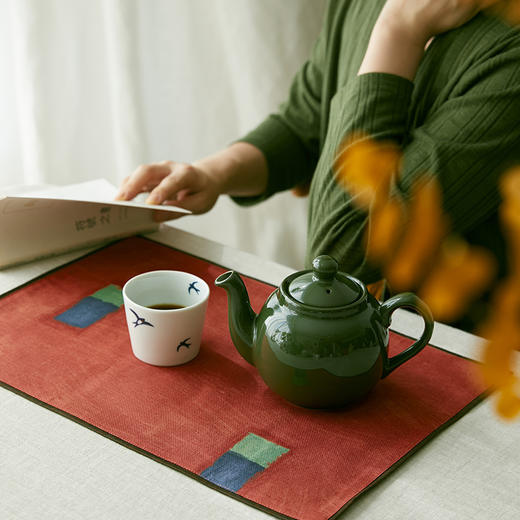莫兰迪跳色茶巾茶道禅意茶桌垫子 商品图2