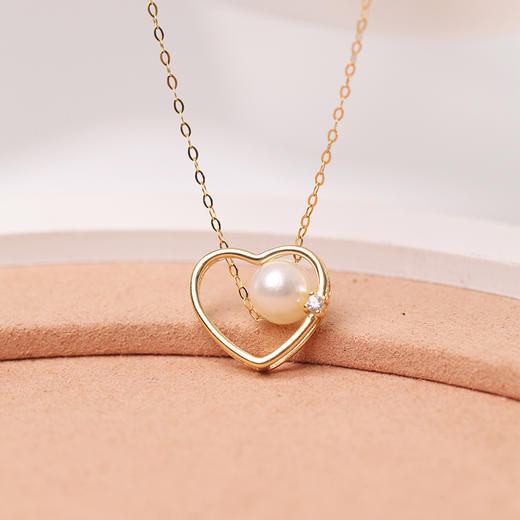 美裕 【怦然心动】银925淡水珍珠链坠6.5-7mm白105128 商品图1