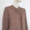 FOCALS福柯斯春夏新款休闲七分袖格子印花套头上衣衬衫F2YBN239JP 商品缩略图3