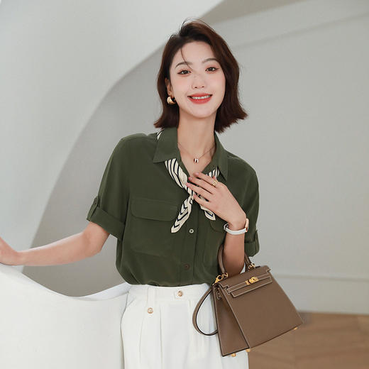 火桐hooton经典双口袋卷边短袖款S313 商品图10