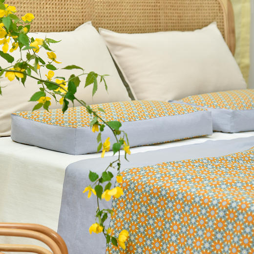 太阳花系列新中式荞麦枕头长方形护颈枕 商品图2